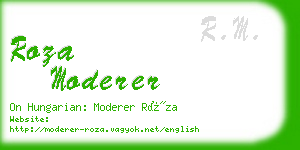 roza moderer business card